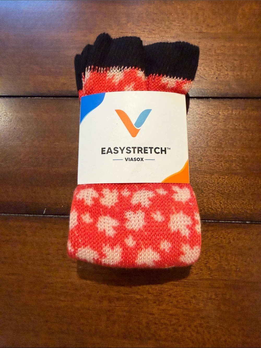 Easystretch Men’s Red Patterned Crew Socks